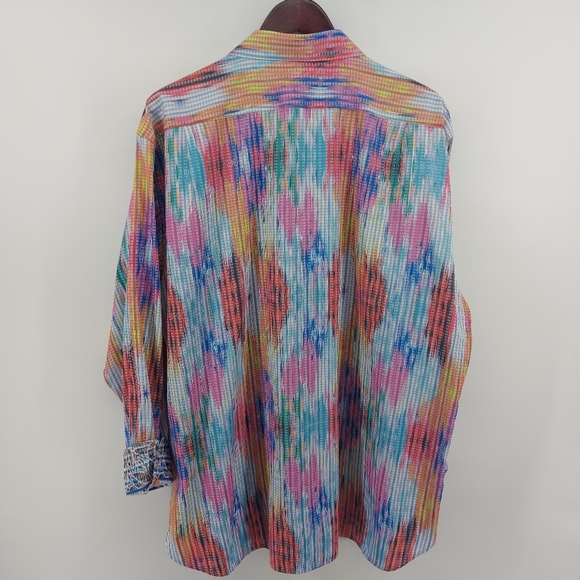 Paul Frederick XXL Flip Cuff Multi Colored Shirt - Picture 5 of 5
